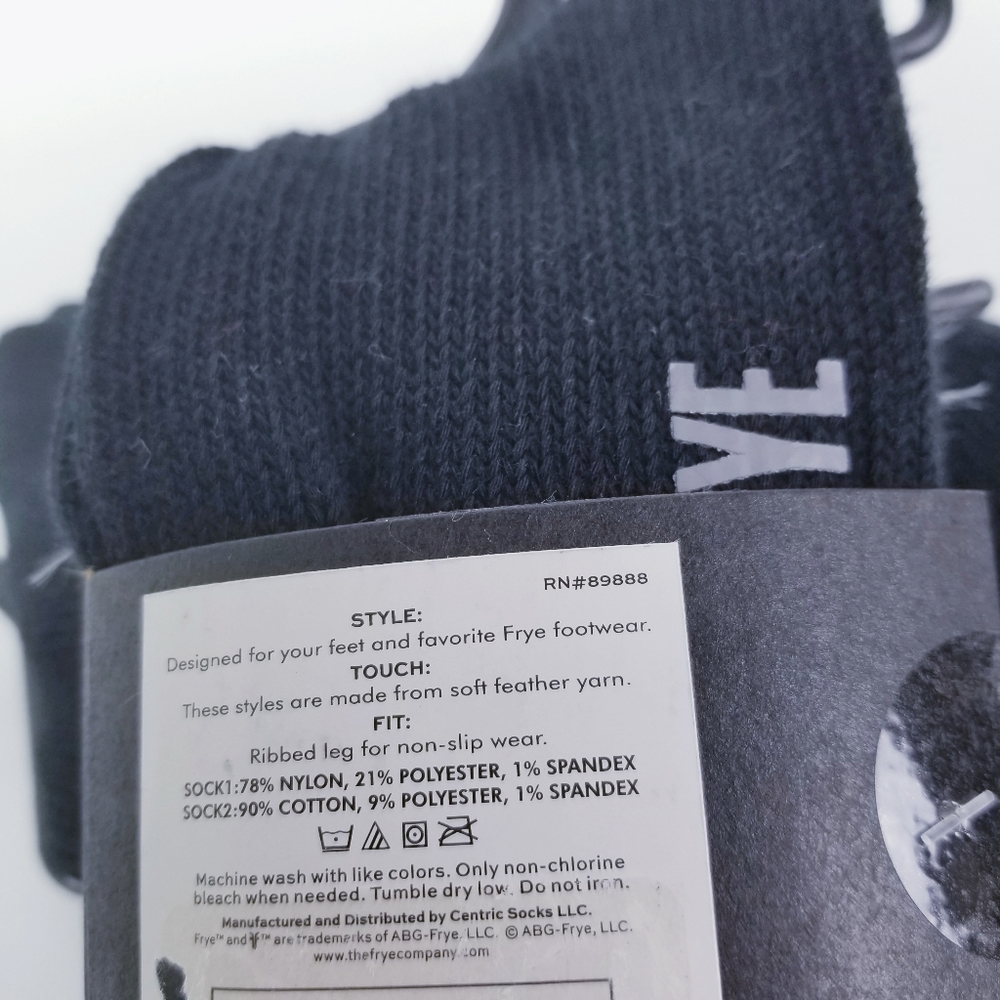 Frye 2 Pack Boot Socks Ribbed & Feather Yarn - Picture 3 of 4